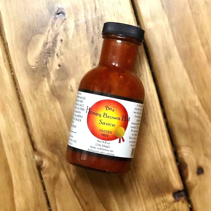 8 oz Bo's Honey Brown Hot Sauce